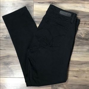 Calvin Klein High‑Waist Black Jeans – Slim Straight Fit | Size 8